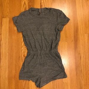 Grey Cotton American Apparel Romper